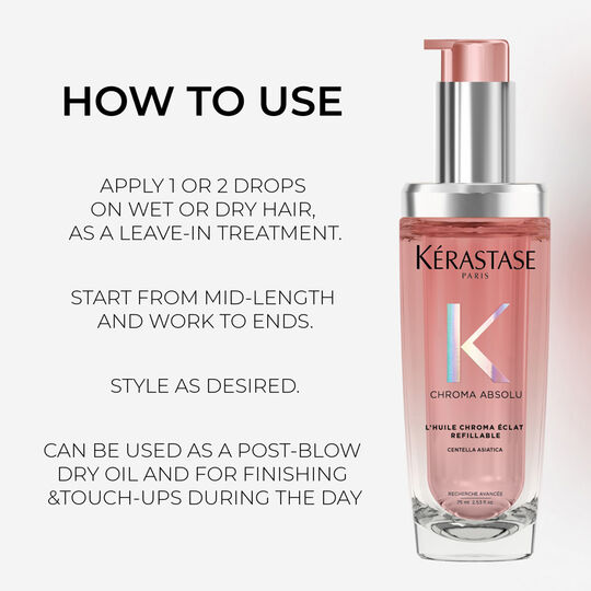 Kerastase Croma Absolu L'Huile √âclat  Color-Treated Hair Oil ( Refillable ) 75ml