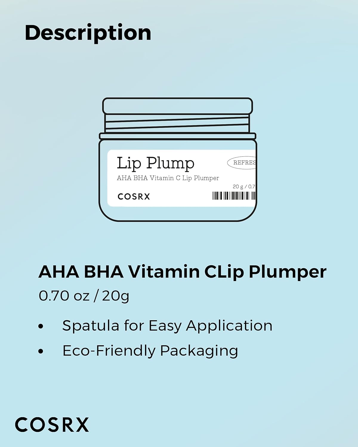 Cosrx Lip Plump AHA BHA Vitamin C Lip Plumper 20g