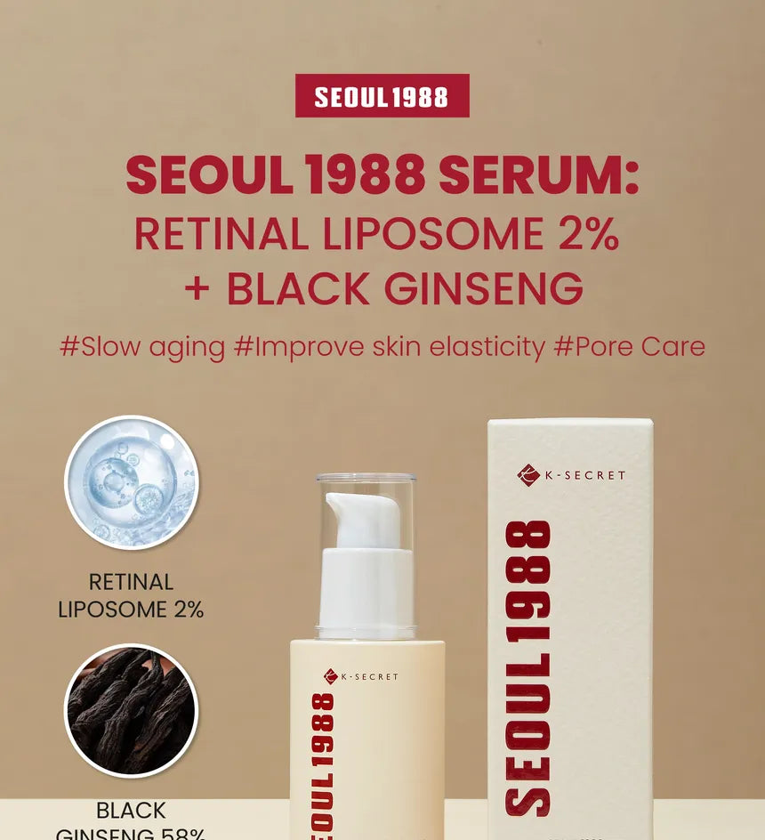 K-Secert Seoul 1988  Retinal Liposome 2% + Black Ginseng Serum