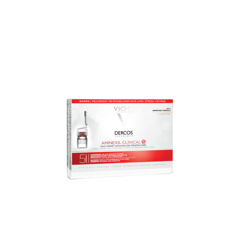 Vichy Dercos Aminexil Clinical 5 Anti-Hair Fall Treatment 12Amp x 6Ml