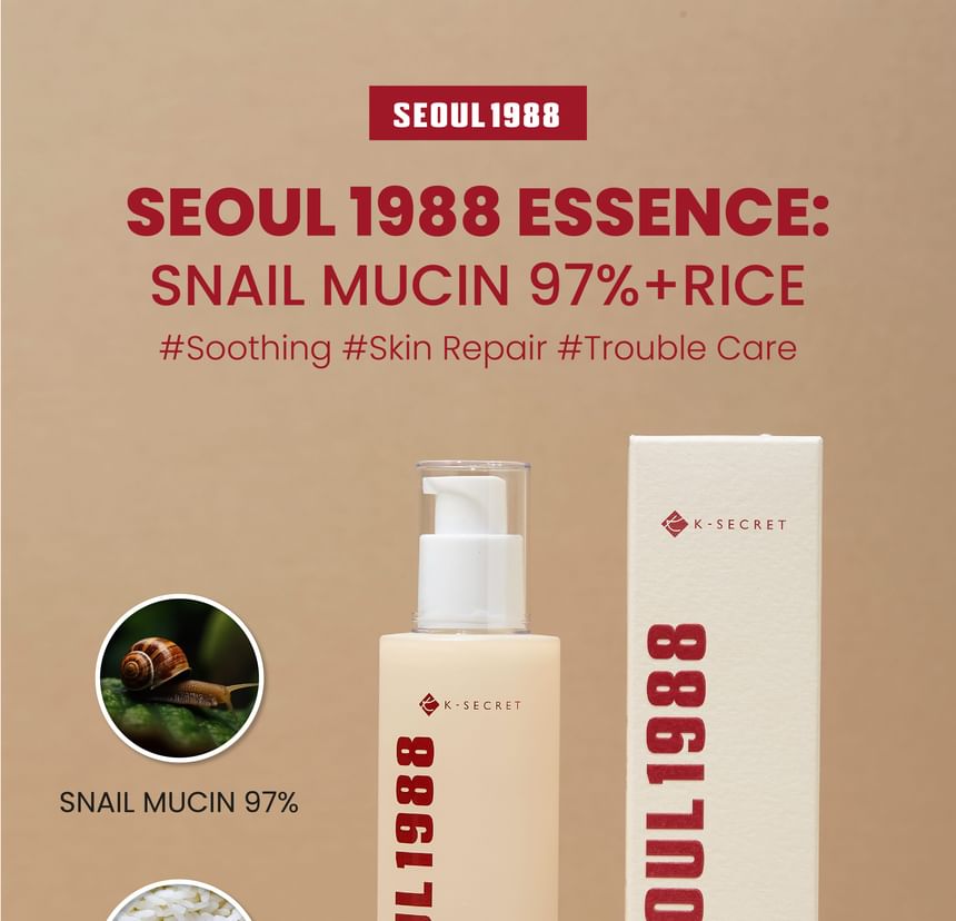 K-Secert Seoul1988 Essence Snail Mucin 97% +Rice 100Ml
