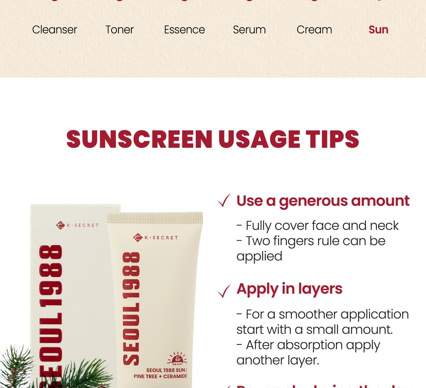 K-Secert Seoul1988 Sun Pine Tree +Ceramide 50Ml