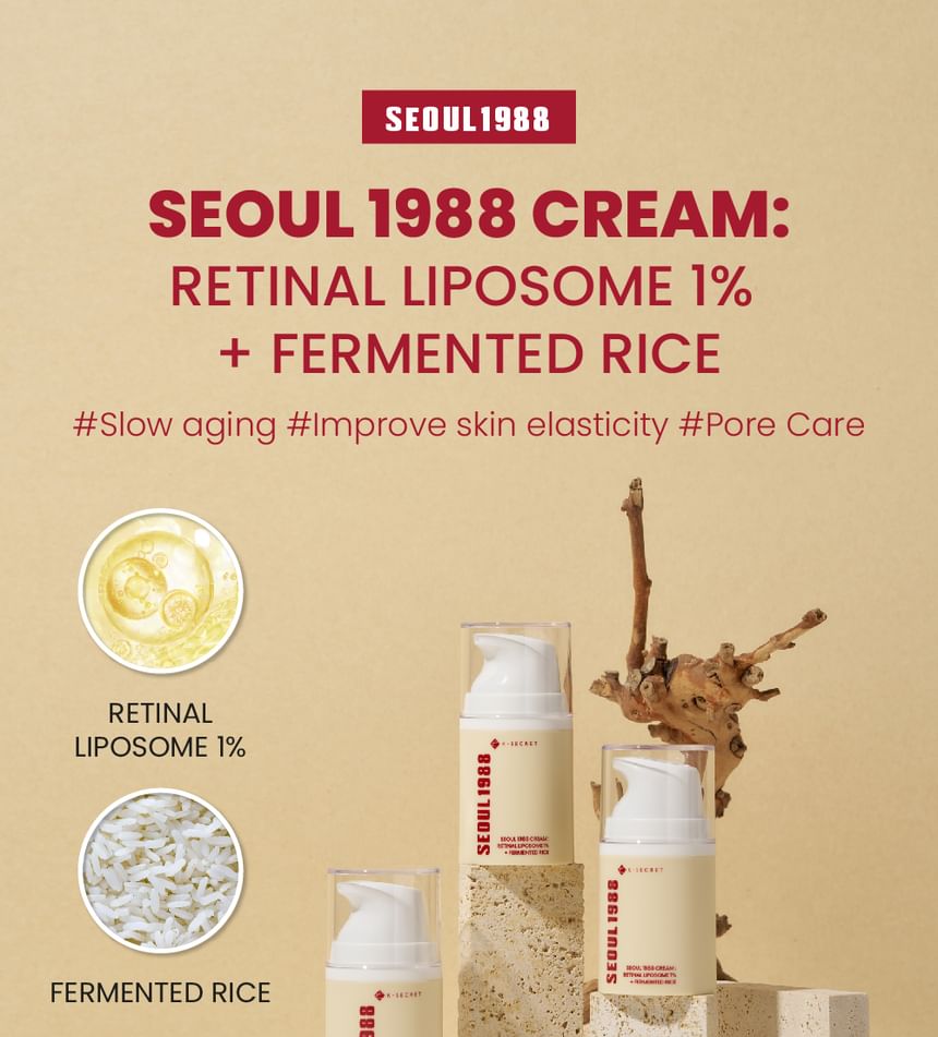 K-Secert Seoul1988 Cream Retinal Liposome 1% + Fermented Rice 50Ml